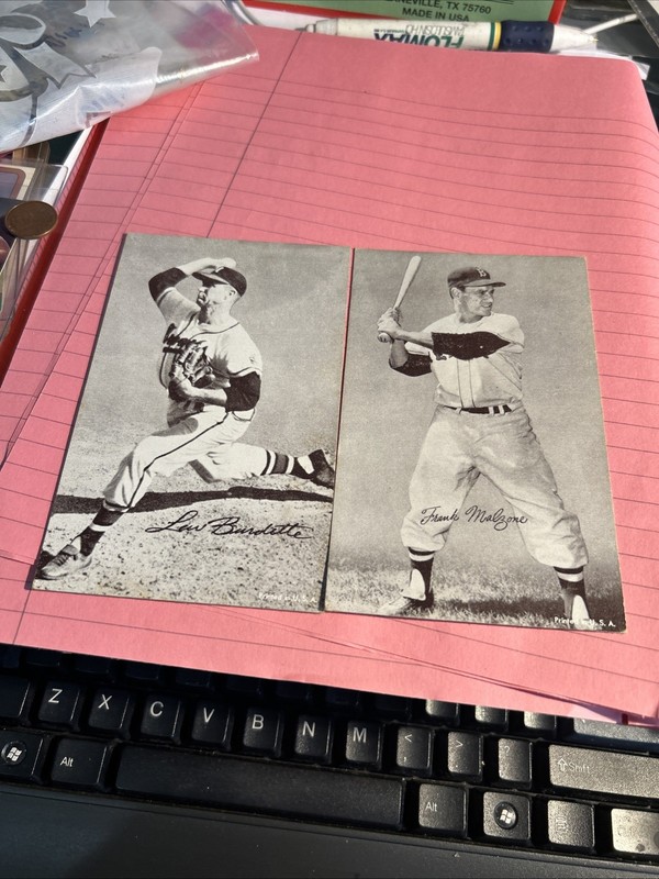 Lot of 1948-52 Exhibit Cards Lou Burnett And Frank Malzone