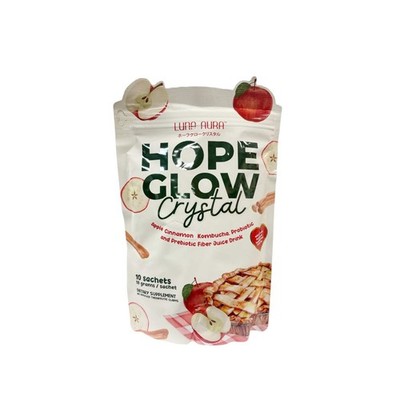 Luna Aura HOPE GLOW Crystal Apple Cinnamon Kombucha 8 Sachets