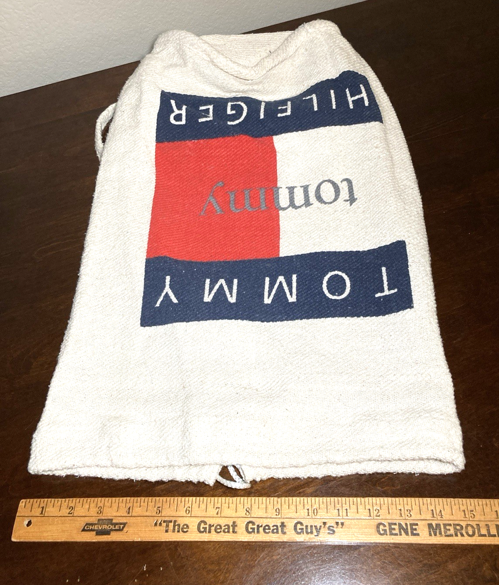 RARE Vintage Tommy Hilfiger Terry Cloth Backpack Beach Bag Resort