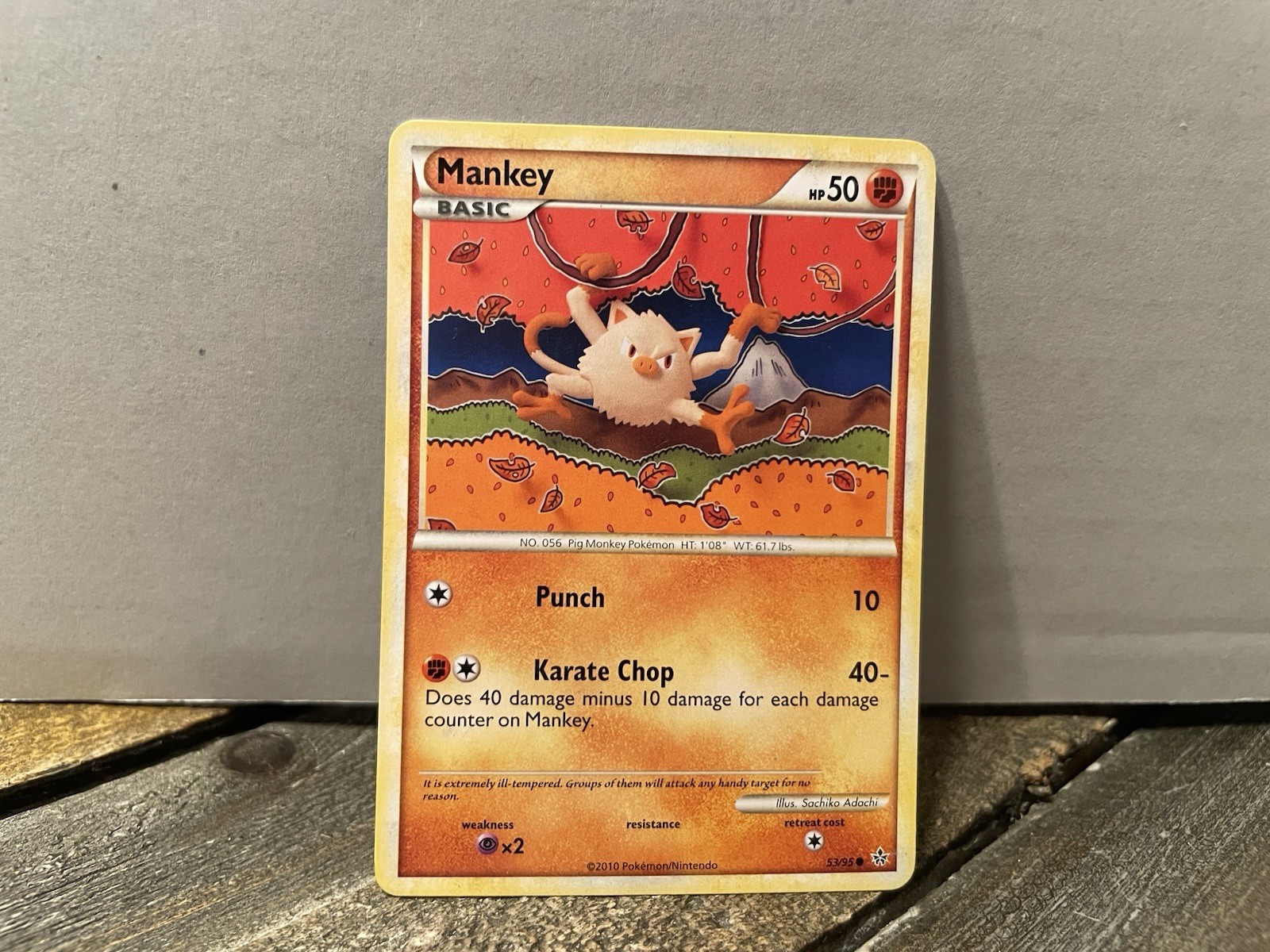 Pokémon TCG Mankey 53/95 Unleashed Normal LP
