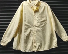 Amazon Essentials Women Yellow Long Sleeve Button-Down Shirt 2XL