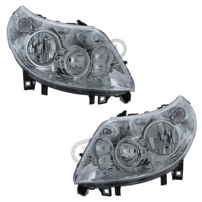 Fits Fiat Ducato Van 2011-2014 Headlights Headlamps Chrome 1 Pair Left & Right