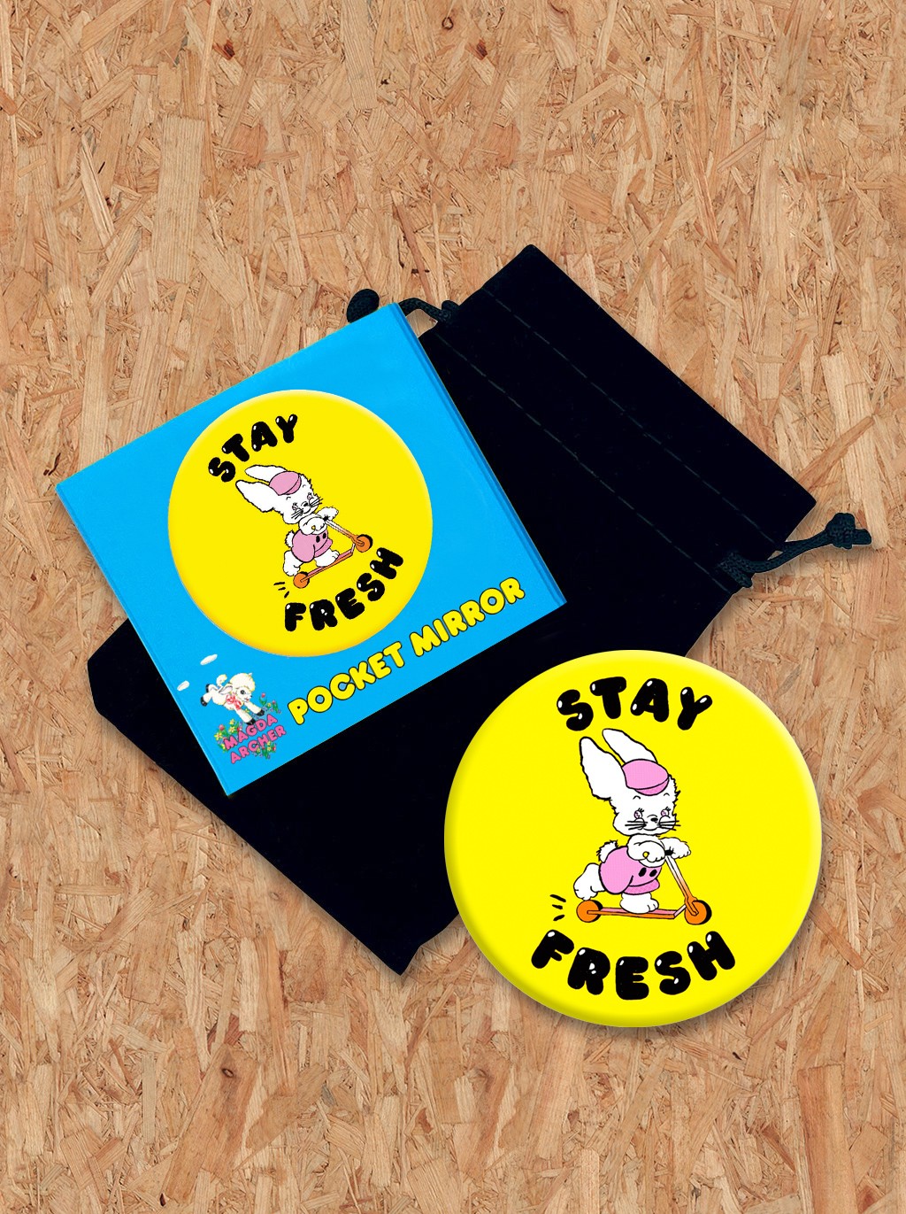 Funny Pocket Mirror Magda Archer Cheeky Amusing Gift Kitsch Retro Humour