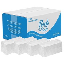 Blake & White C Fold 2 Ply White Paper Towels PS1022 | Purely Smile Disposable 