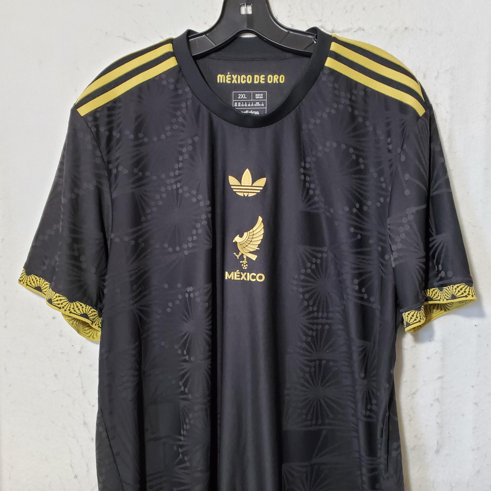 Mexico National Team Jersey Mens 2XL Black Soccer Adidas Mexico De Oro HEAT.RDY thumbnail 2