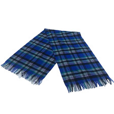 Vtg Pendleton unisex Plaid Fringe Scarf 52  x13 Multicolor 100 Virgin Wool USA