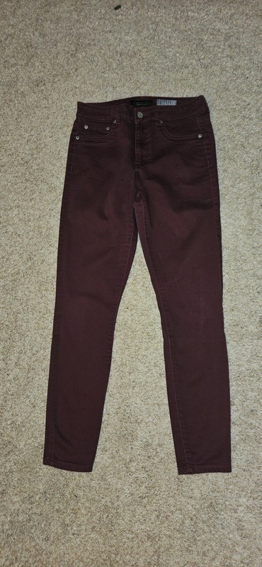 Aeropostale Jeans Womens Size 6  High Waisted  Jegging Maroon Burgundy #594