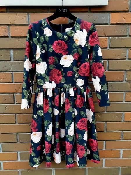 Women Blugirl Dress Green Polyester 36