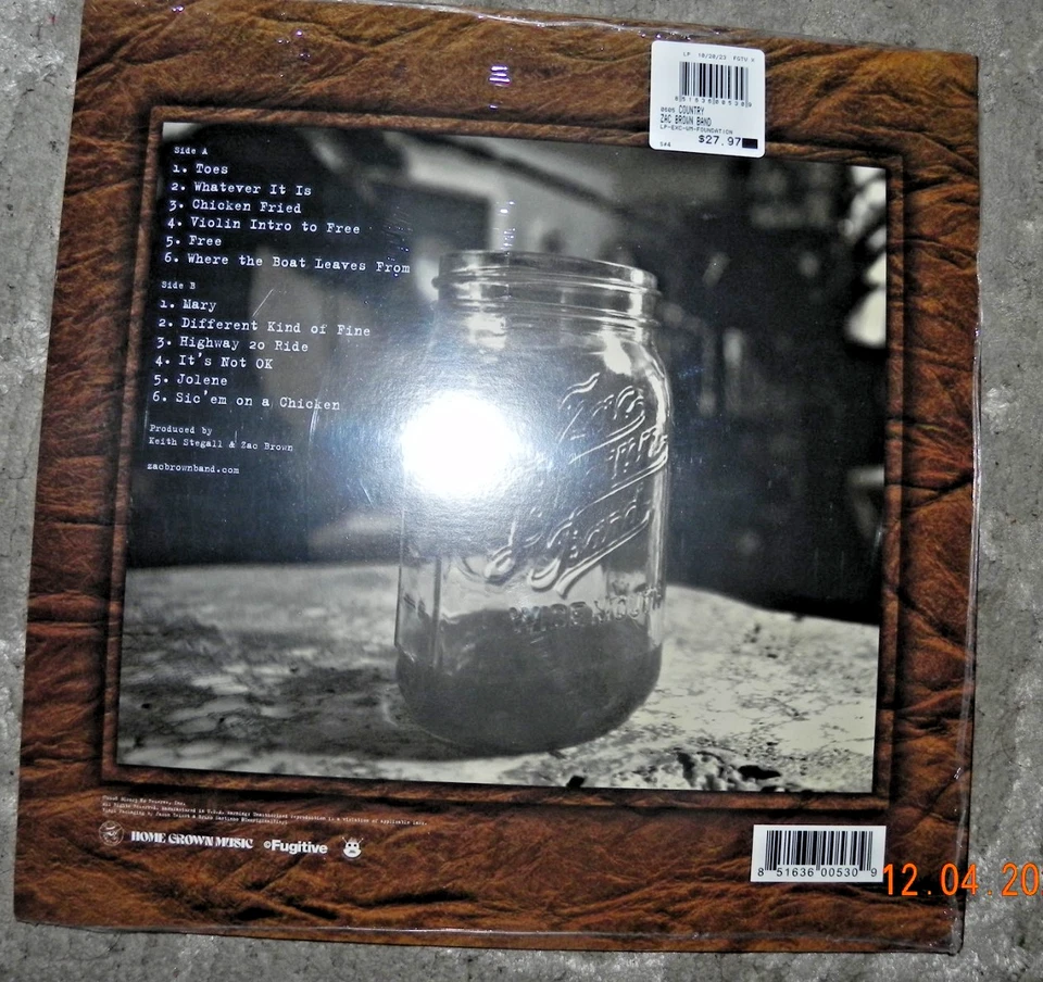 Lot of 3 Counrty Vinyl - Zac Brown The Foundation, Tim McGraw Not a Moment Too - Image 4 of 4