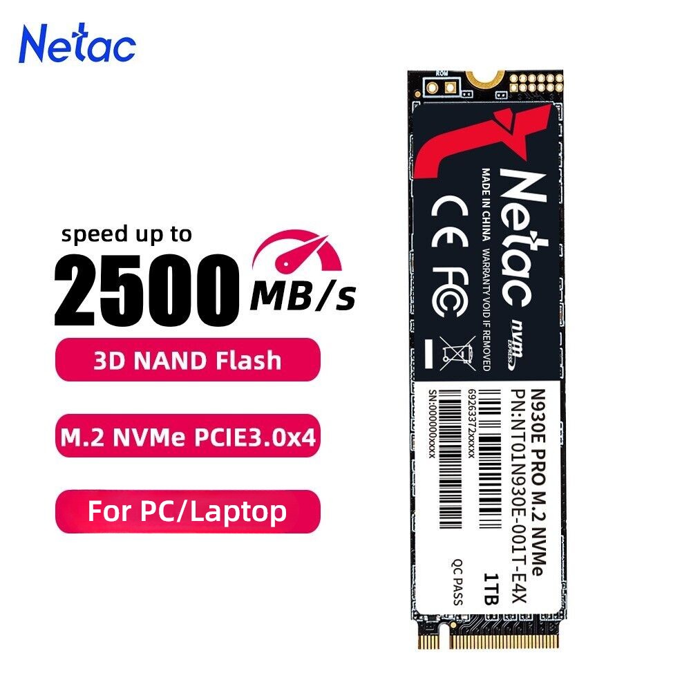 Netac 512GB M.2 2280 Internal SSD PCIe Gen3x4 NVMe Solid State