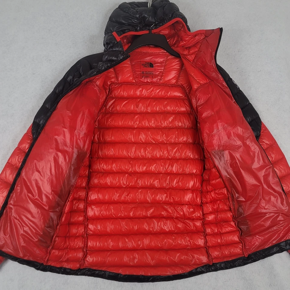 North face Jacket Puffer Mens Summit Series L3 800 Goose Down Black Red Small - Image 3 of 4