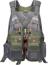 Gilet Da Pesca a Mosca per Uomo E Donna, Comodo Gilet Da Pesca Regolabile Con St