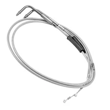 Extended Length 42" Throttle Cable and Idle Cable Kit Stainless Steel Compati