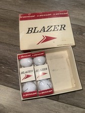 Vintage Dunlop Golf Balls With Box Blazer Unused Sleeves and PGA Balls Man Cave