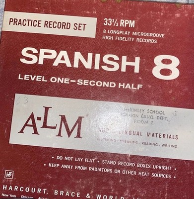 Spanish 8 Level One   8 Record Set (Second Half) Harcourt Brace & World Inc 