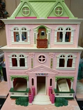 Vtg Fisher Price Loving Family Grand Dollhouse Victorian Mansion 2008 See Photos
