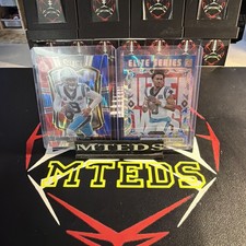 Bruce Young 2025 Select Premier Level Red/Blue Shock & Dominators (2) 