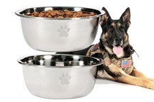 Large Dog Water Bowl 2 Pack 1.3 Gallons 170oz Stainless Steel Extra Large Dog...