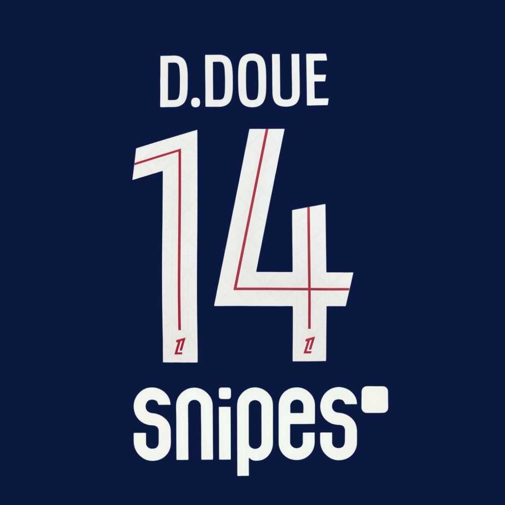 Official D.DOUE #14 + SNIPES PSG Home 2025-26 LIGUE 1 PRINT | eBay