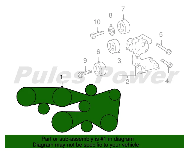 For Toyota FJ CRUISER 4Runner 2011-2014 7PK2150 Serpentine Drive Fan Belt OEM - Image 4 of 4