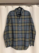 Ralph Lauren Plaid Long Sleeve Midweight 100 Cotton Button Shirt Men's XL