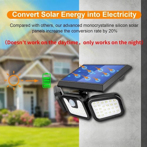 LED Solar Power PIR Motion Sensor Wall Lights Outdoor Garden Security Lamp -2025 - Picture 249 of 550