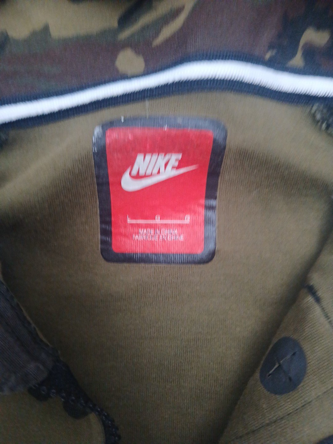 SACAI X NIKE Nike Giacca in Pile Tecnico Uomo Verde Mimetico Full Zip L Verde Mimetico 678950...