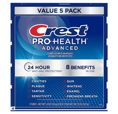 Crest Pro-Health Advanced Whitening + Intensive Clean Toothpaste, 5.8 oz., 5 pk.