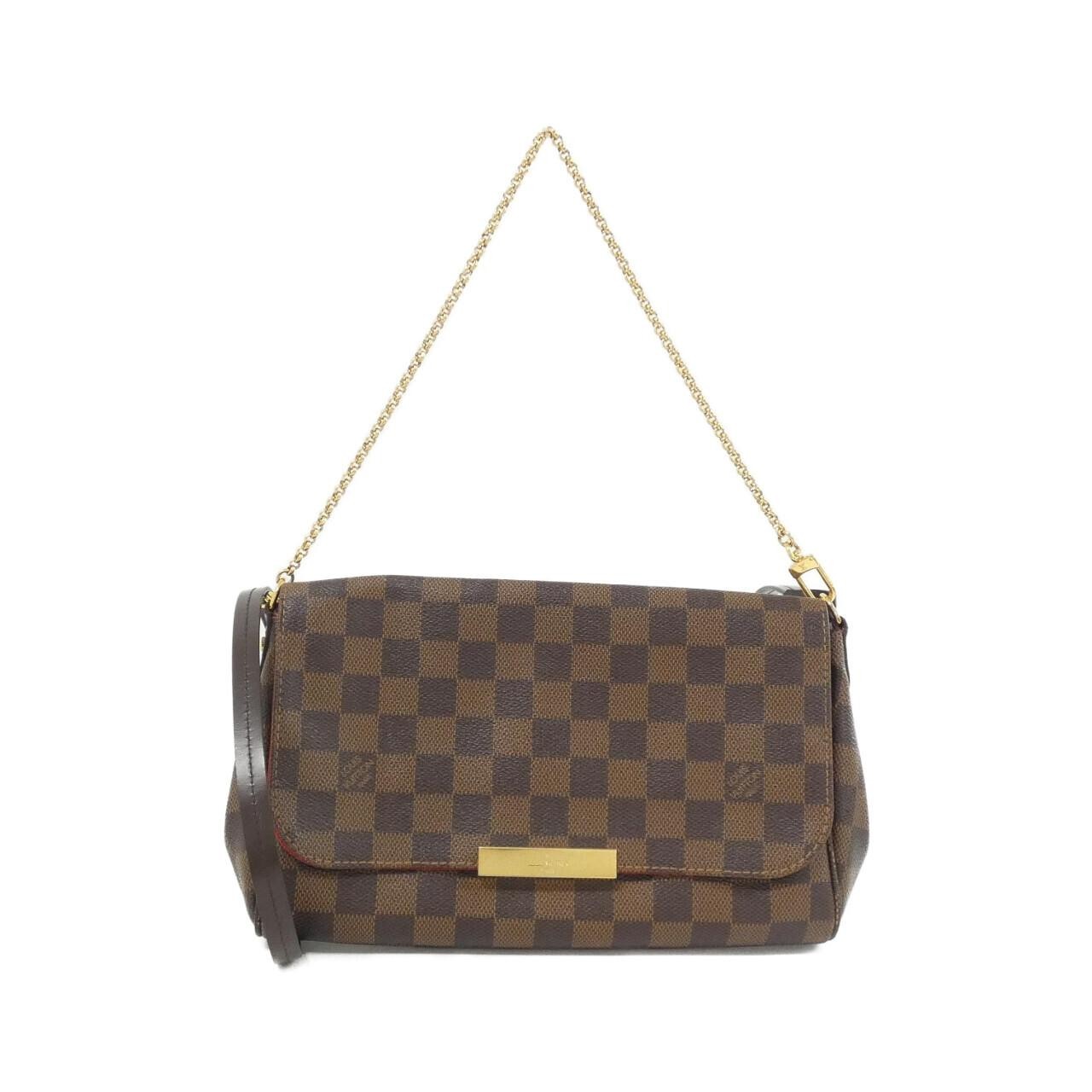 Authentic Louis Vuitton Damier Favorite MM Shoulder Bag N41129