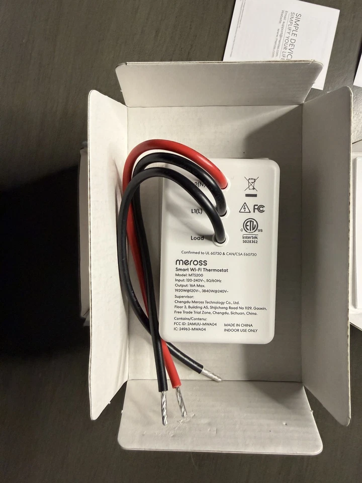 meross Smart Thermostat for Electric Baseboard and in-Wall Heaters MTS200 - Image 3 of 4