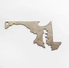 State of Maryland-Shaped 14ga Stainless Steel Bottle Opener โ Made in USA