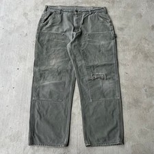 Vintage Y2K Carhartt green double knee work wear carpenter pants