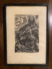 ART - HOLZSCHNITT 1961 signed LUKAVSKY JAROSLAV 1924 - 1984 No. 53/120 Woodcut