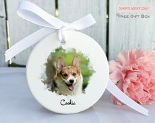 Personalized Pet Memorial Ornament, Custom Dog Cat Photo Gift, Pet Loss Keepsake