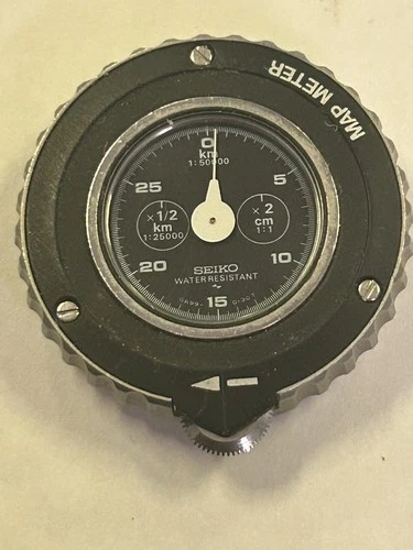 Rare Vintage SEIKO MAP METER STAINLESS STEEL AUTOMATIC MEN’s DIVER gear, orig.