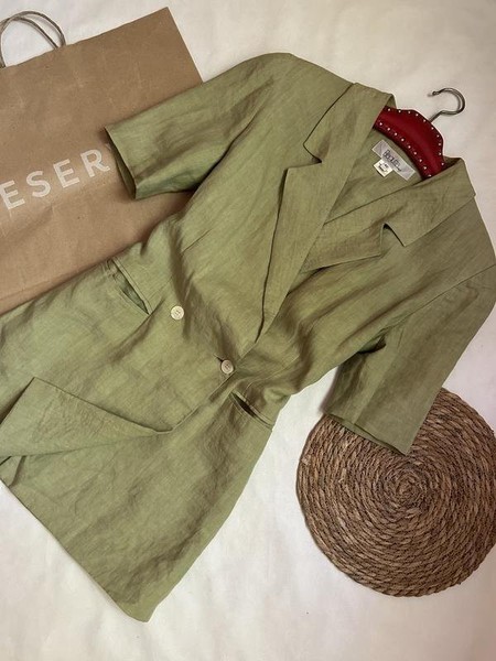Women Bagutta Dress Green Linen 38 / M / 46