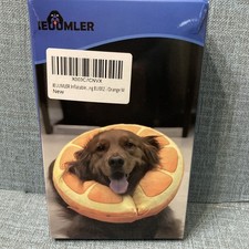 IEUUMLER Orange Slice Inflatable Dog Collar - Medium Size Donut New/damaged Box