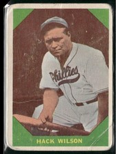 1960 Fleer Baseball Greats #48 Hack Wilson (low grade:Auth-GD)