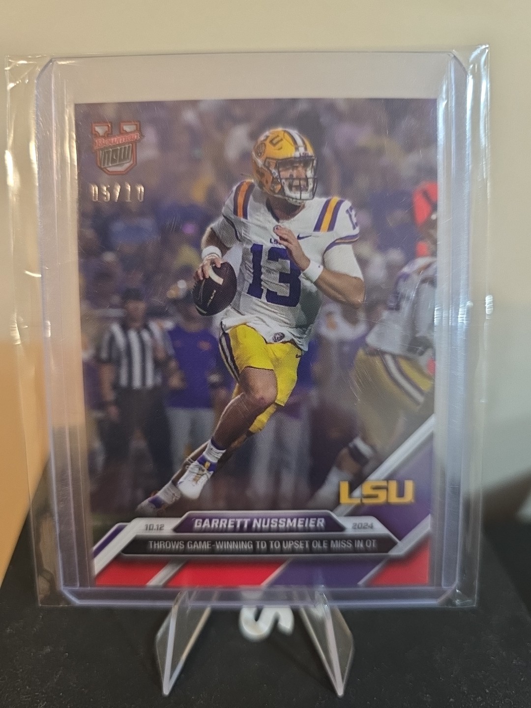 2024 Bowman U Now Garrett Nussmeier  #27 Red Parallel /10