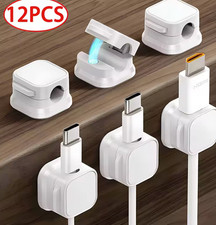 12Pcs Magnetic Cable Clip Cable Holder Adhesive Wire Keeper Cord Cable Organizer