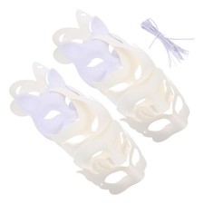 12Pcs DIY Face Masks DIY Party Masks White Blank Party Cosplay Accessories