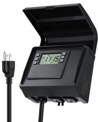 Digital Pool Timer for Above Ground Pools, NEMA 5-15R Plug-in Timer with Dual...