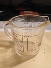 Vintage FIRE-KING 1 cup Glass Measuring Cup 8oz Made USA #496 Black Lettering — photo 2
