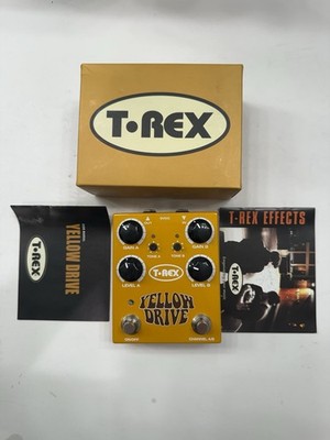 T-Rex Engineering Yellow Drive Dual Channel Distortion Guitar Effect Pedal + Box