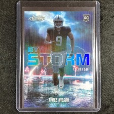 2023 Absolute Football Tyree Wilson By Storm Rookie Blue Spectrum 38/50