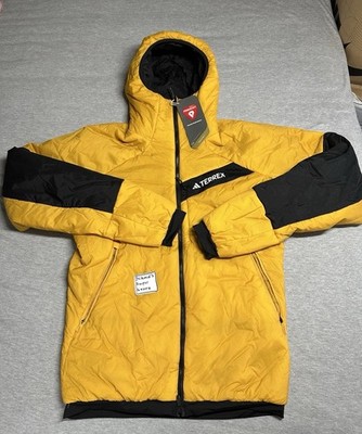 Adidas Terrex Mens Sz Medium Techrock Stretch Primaloft Hooded Insulated Jacket