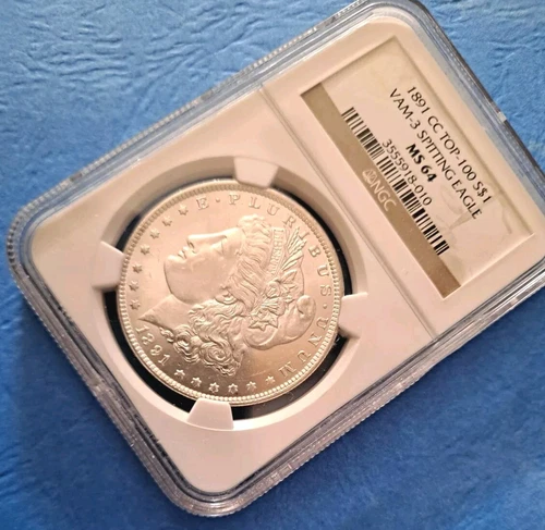 1891-CC Morgan Silver Dollar $1, NGC MS 64 - TOP-100, VAM-3, Spitting Eagle