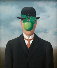 RENE MAGRITTE Poster or Rolled Canvas Print "Son of Man" Apple