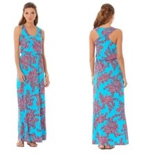 Lilly Pulitzer Womens Coral Reef Cotton Maxi Dress Size XS
