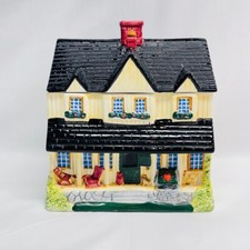 Vtg Manor Cottage Cannister Gibson House Wares Flora 5"Wx7 1/2"Lx   *READ*